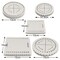 5 Pieces Braiding Disk Round Square Kumihimo Beading Cord Disc Braiding Braided Plate DIY Bracelet Loom Weaving Board (Round/Square Plate, White)